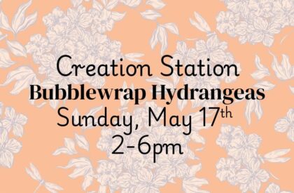 Creation Station – Bubblewrap Hydrangeas