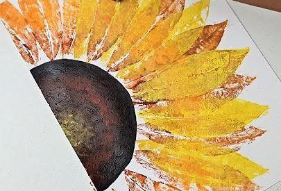Creation Station – Sunflower Leaf Painting