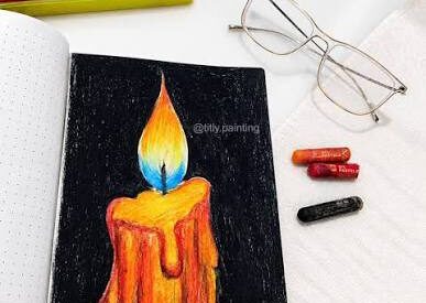 Second Saturday – Candle Chalk Painting